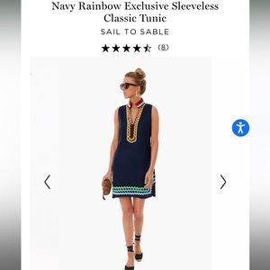 Sail to sable navy rainbow tunic dress